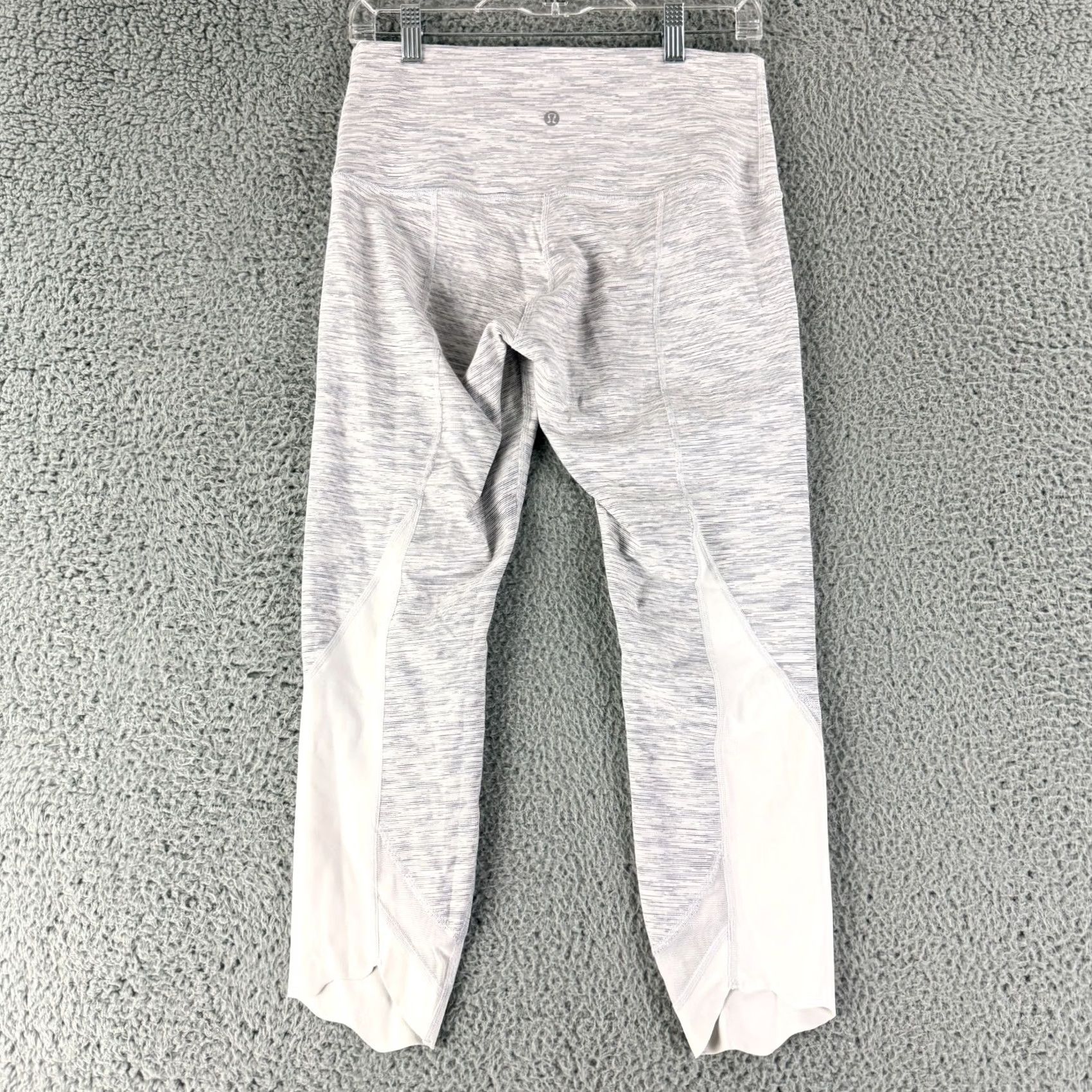 Lululemon Lululemon Wunder Under II Crop Legging Womens Size 10 Gray Scalloped Pull On Gym Size 32" / US 10 / IT 46 - 7 Thumbnail
