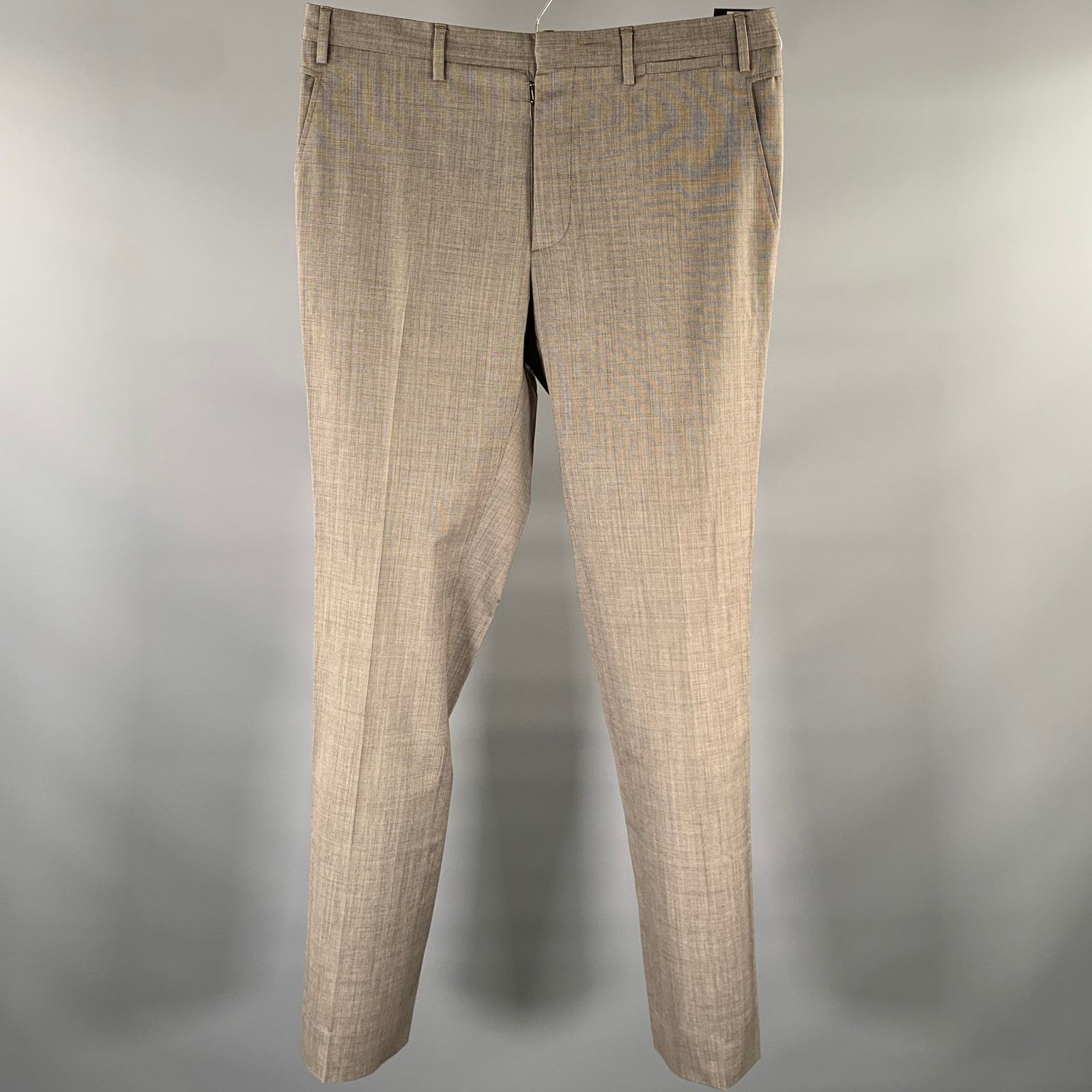 Maison Margiela Size 34 Grey Orange Wool Button Fly Dress Pants Size US 34 / EU 50 - 1 Thumbnail