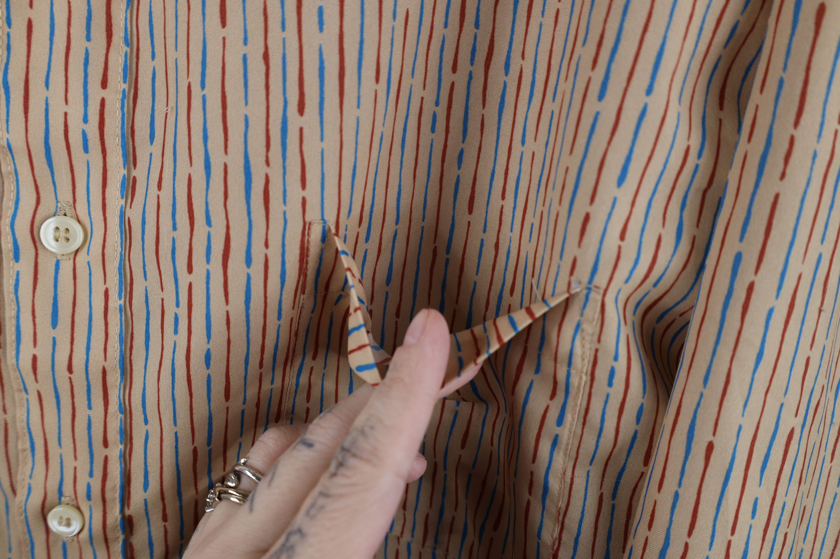 Vintage Vintage 70s Streetwear Knit Collared Button Shirt Polyester Size US XL / EU 56 / 4 - 4 Thumbnail