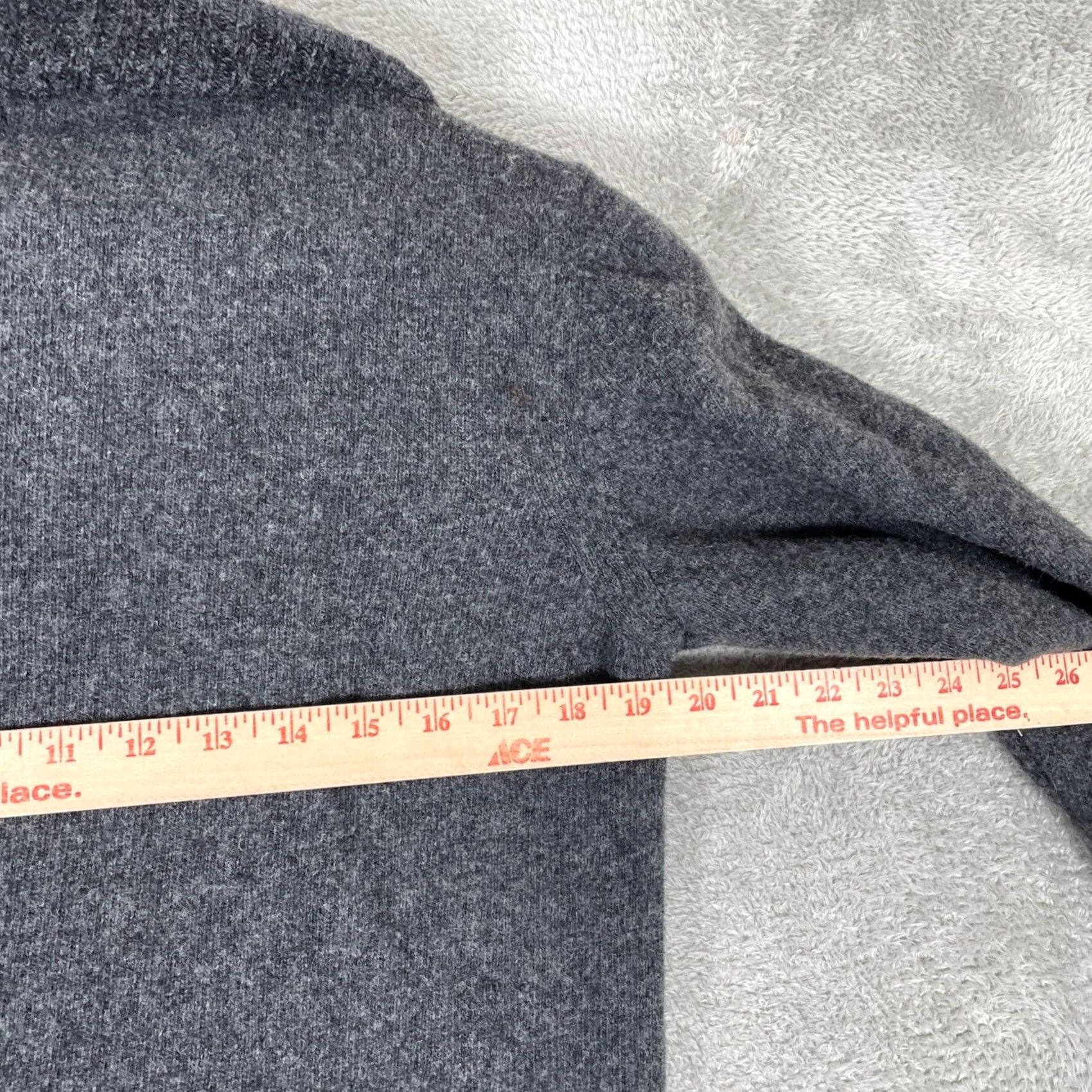 Vintage Gianetti Sweater Womens Large Gray Wool Blend Shawl Collar Button Neck Italy Size L / US 10 / IT 46 - 7 Thumbnail