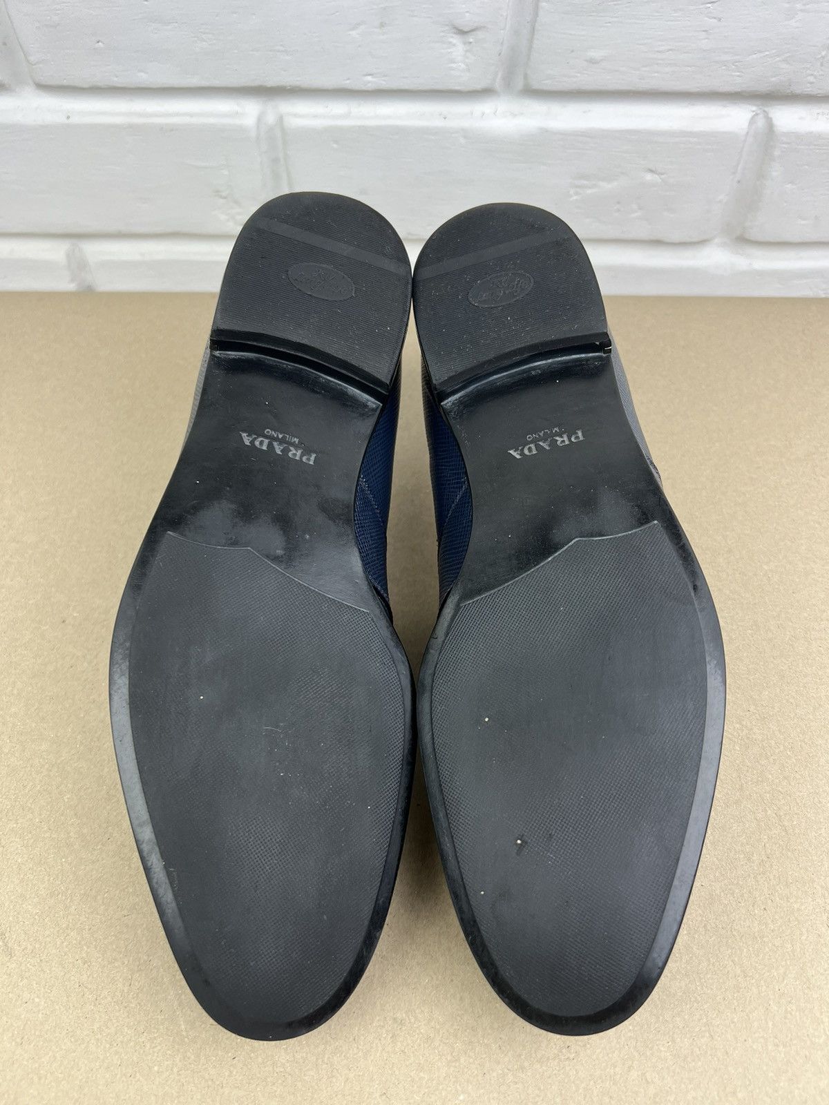 Prada PRADA MILANO Loafers Leather Saffiano Penny Shoes Blue Men's Size US 9 / EU 42 - 13 Thumbnail