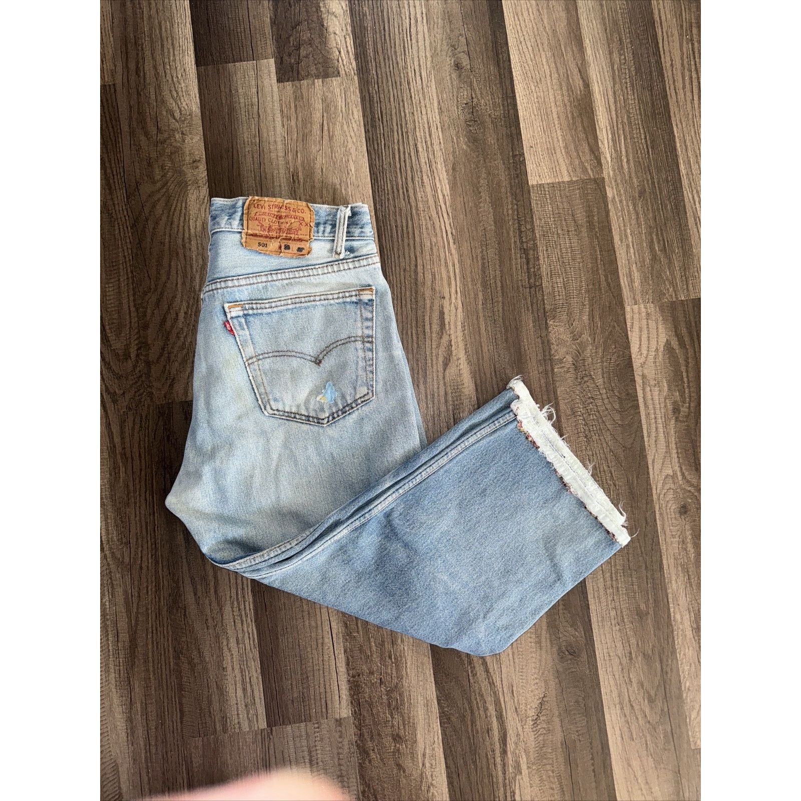Vintage 90s Levi’s Denim Jeans Blue With Patches 32x21
