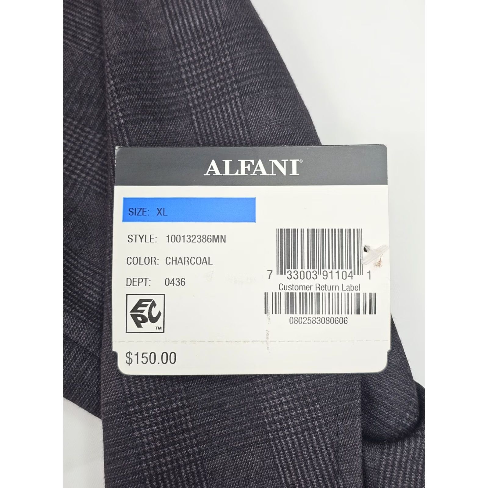 Alfani Alfani Charcoal Prince of Wales Glen Plaid Button Shirt Men XL NWT Size US XL / EU 56 / 4 - 3 Thumbnail