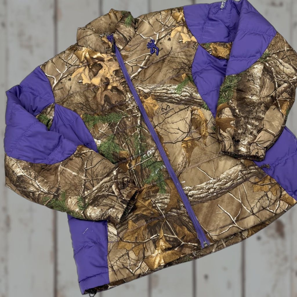Vintage Browning Jacket Womens XL Brown Camo Down Puffer Realtree Hells Belles Size XL / US 12-14 / IT 48-50 - 1 Thumbnail