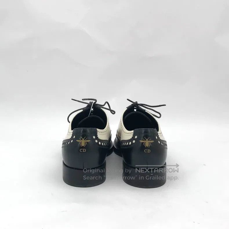 Dior Dior Black and white colour block Baroque carved lace-up c Size US 5 / IT 35 - 4 Thumbnail