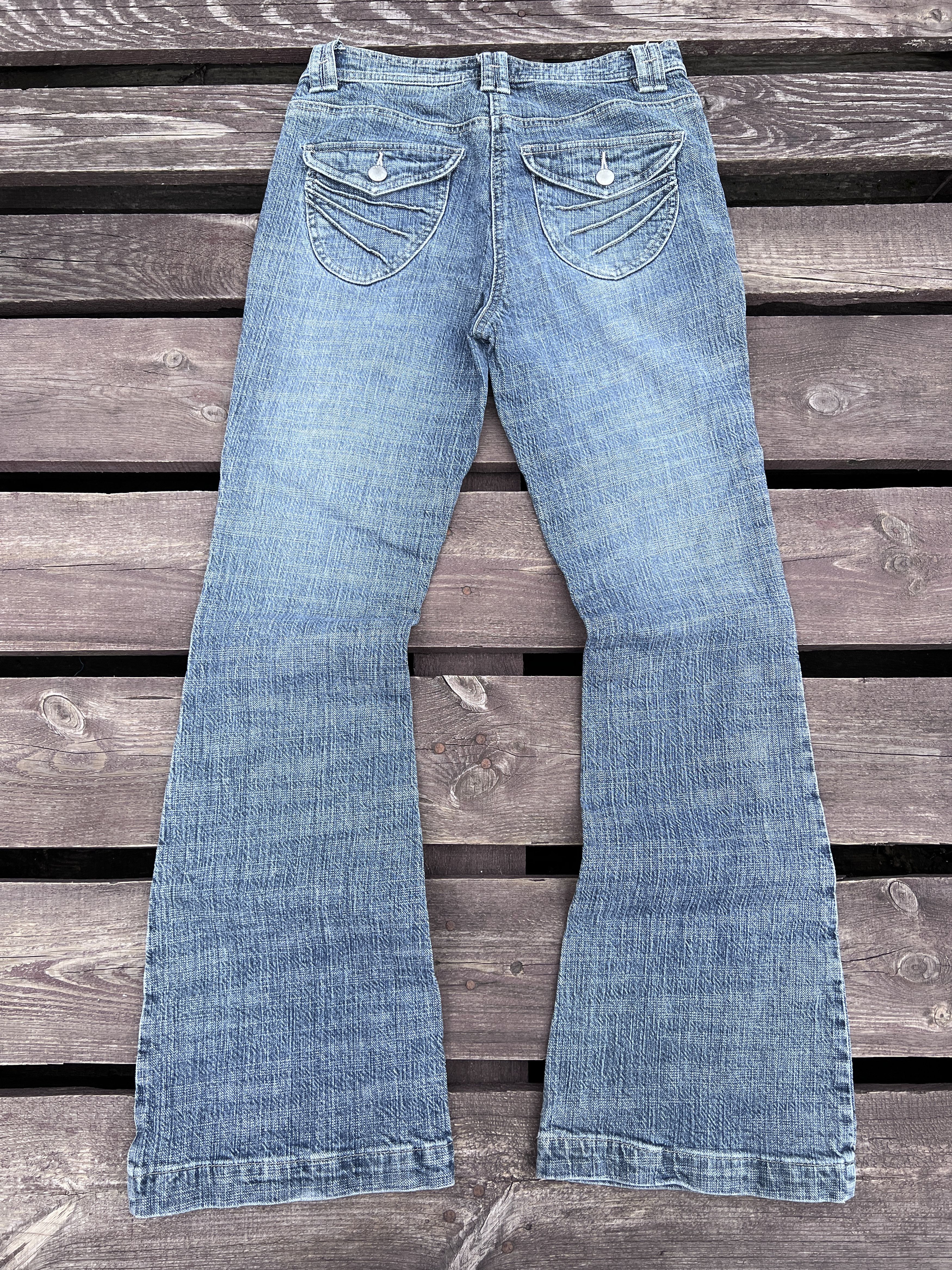 NEXT Next Y2K Vintage Flare Jeans Washed Denim Size 27" / US 4 / IT 40 - 1 Thumbnail
