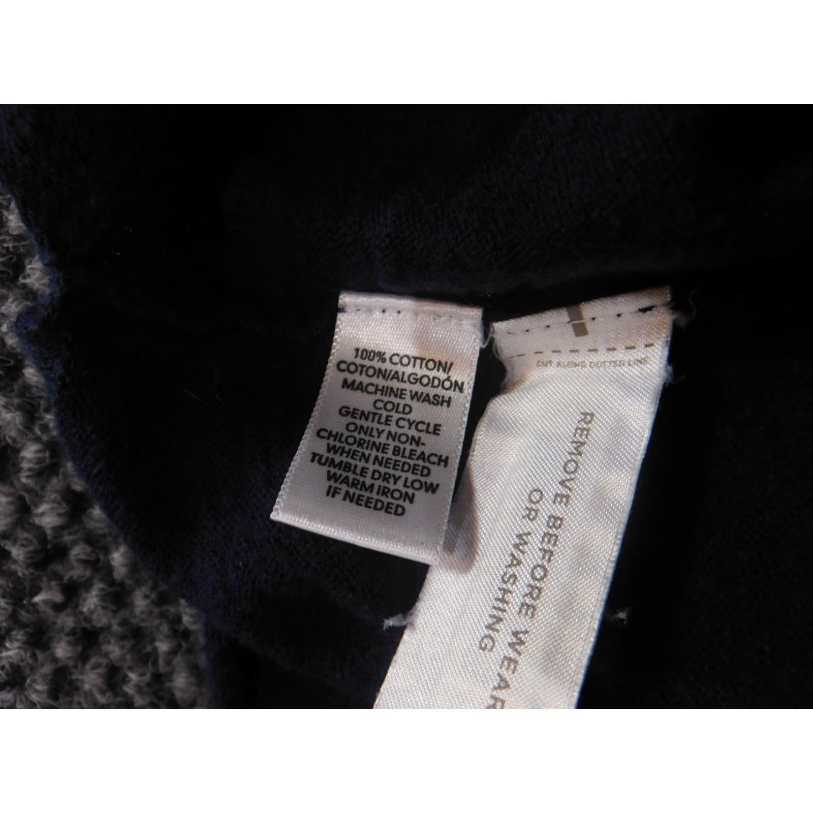Loft LOFT Sweater Womens Large Navy Blue 3/4 Sleeve Lightweight Cotton Knit Pullover Casual Size L / US 10 / IT 46 - 6 Thumbnail