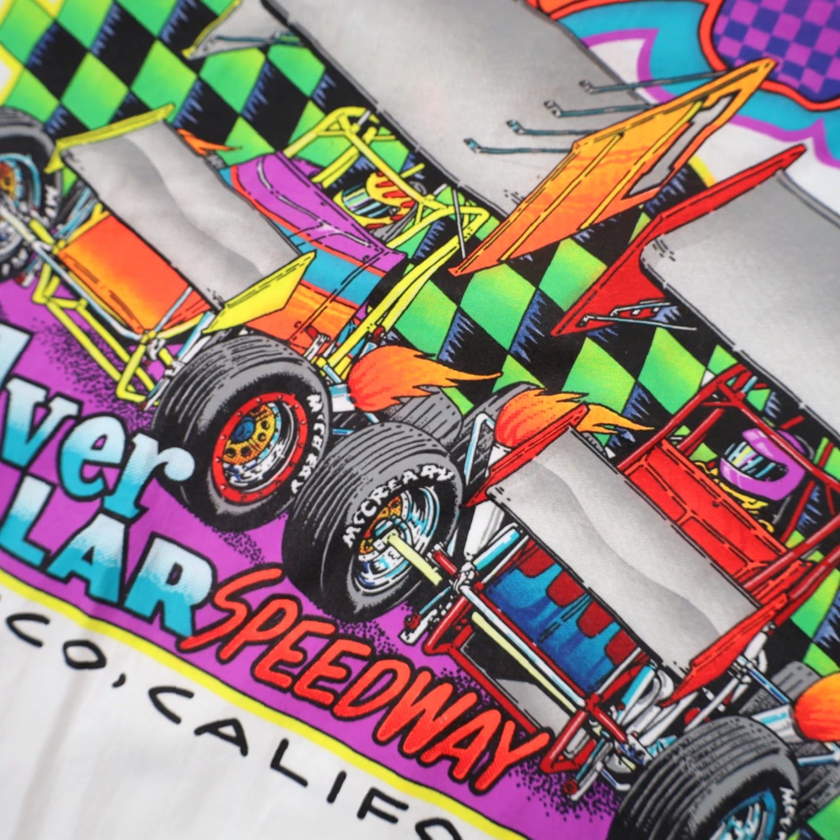 Vintage VINTAGE 1995 Silver Dollar Speedway Gold Cup Sprint Car Racing Graphic T Shirt Mens XL White Size US XL / EU 56 / 4 - 5 Thumbnail