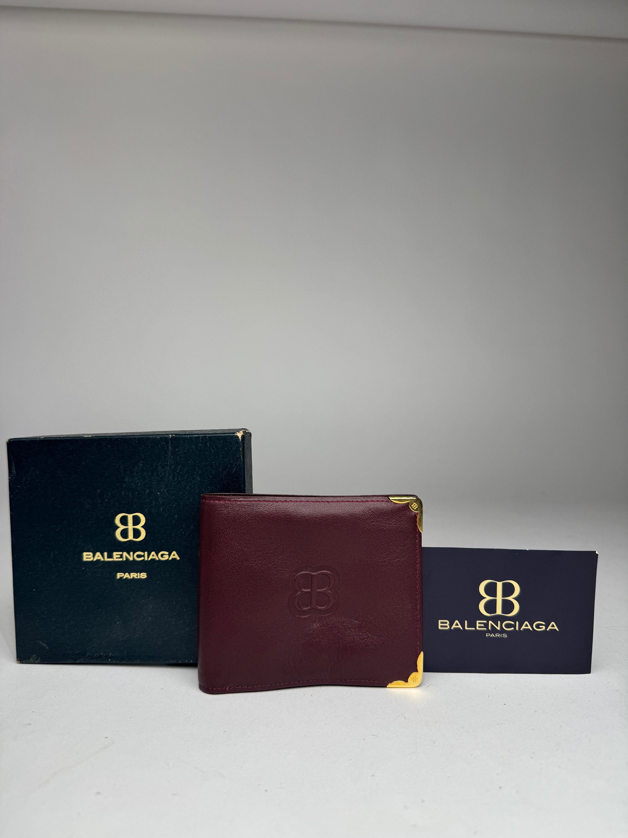 Balenciaga Vintage Leather Wallet burgundy Size ONE SIZE - 1 Thumbnail