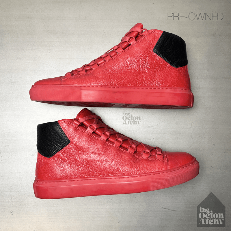 Balenciaga Balenciaga Arena High Top Sneaker Rouge Paprika 483495 Used Size US 8 / EU 41 - 6 Thumbnail