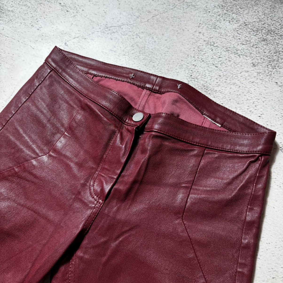 Japanese Brand vintage vampire red leather pants playboy carti style Size 26" / US 2 / IT 38 - 5 Thumbnail