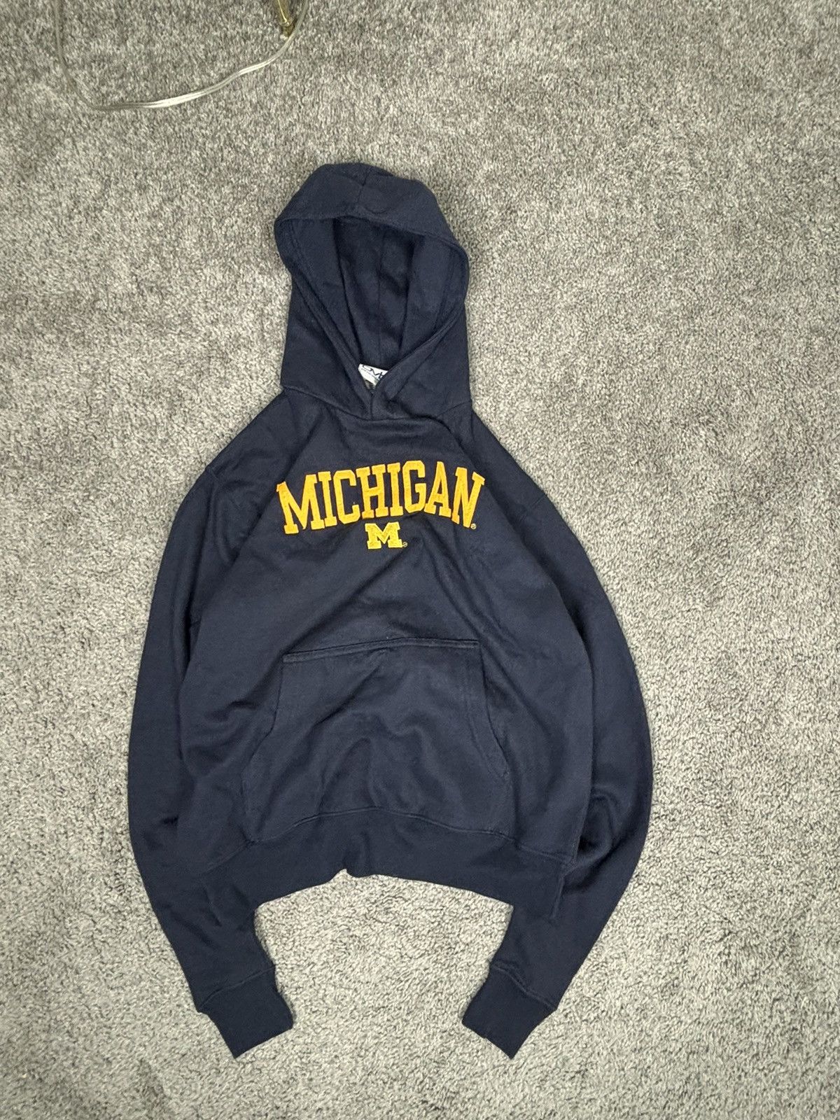 Collegium Vintage 90s u of m michigan old varsity spellout hoodie Size US S / EU 44-46 / 1 - 1 Thumbnail