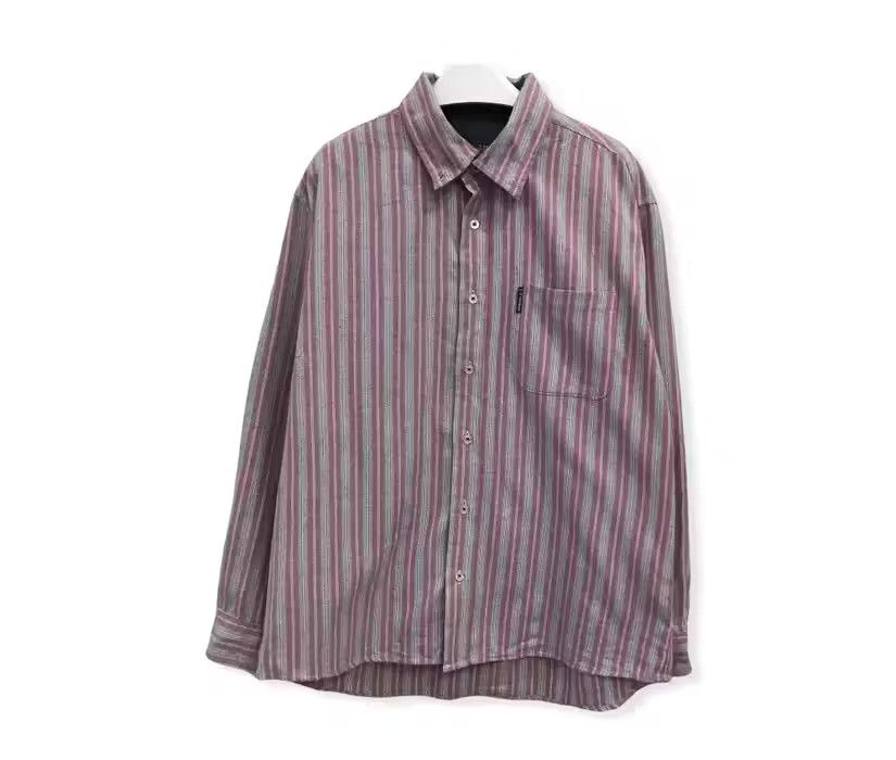 image of U.p Renoma Striped Design Flannel Shirt, Men's (Size Large)