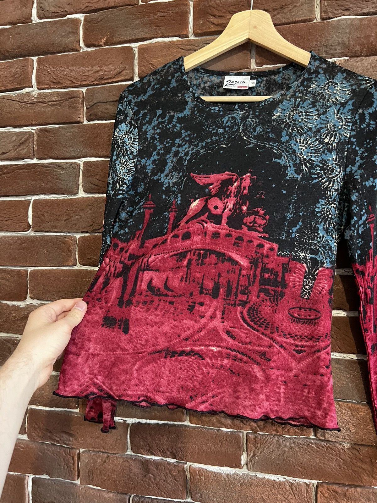Vintage Rare Vintage blood Japanese Mesh top like jean paul gaultier Size XS / US 0-2 / IT 36-38 - 4 Thumbnail