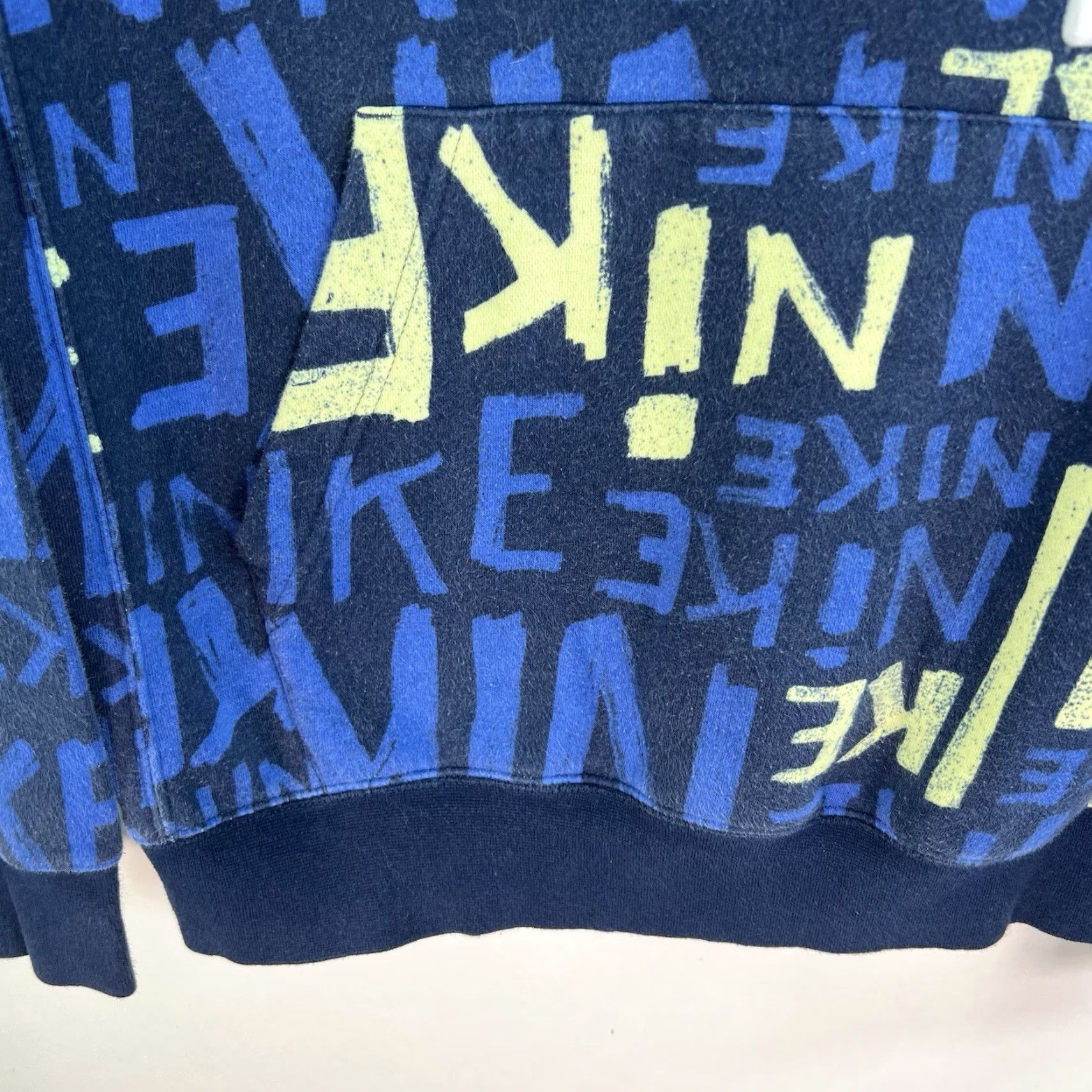 Nike Nike Club Print AOP Hooded Sweatshirt Mens Size S Blue Size US S / EU 44-46 / 1 - 5 Thumbnail