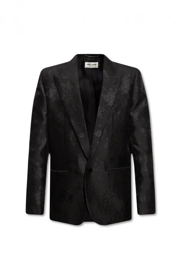 Saint Laurent Paris o1bcso1str1124 Fitted Single-Breasted Jacket in Black Size US S / EU 44-46 / 1 - 1 Thumbnail