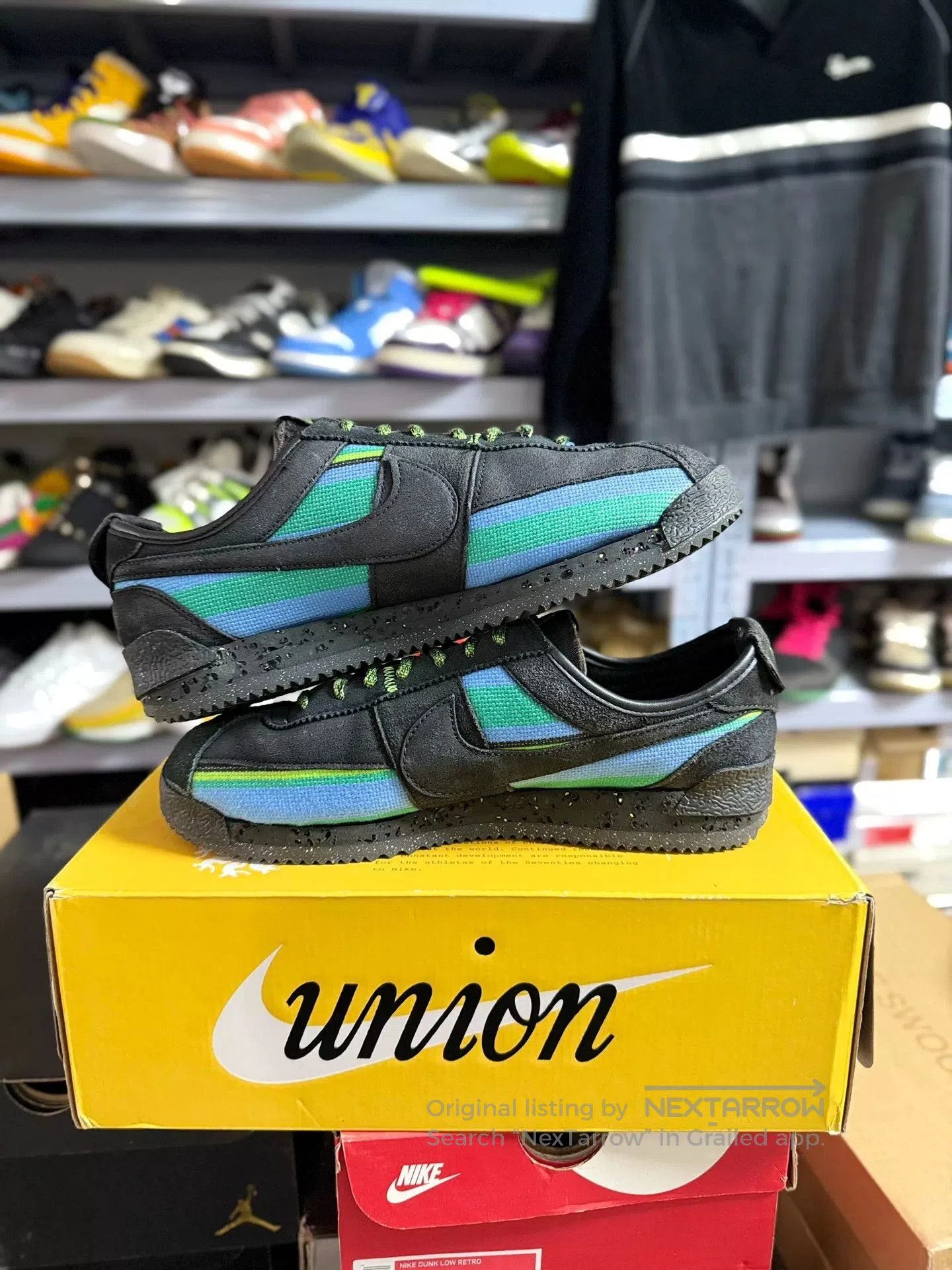 Union LA Union LA x Nike Cortez Off Noir Sneakers. Size US 10 / EU 43 - 2 Thumbnail