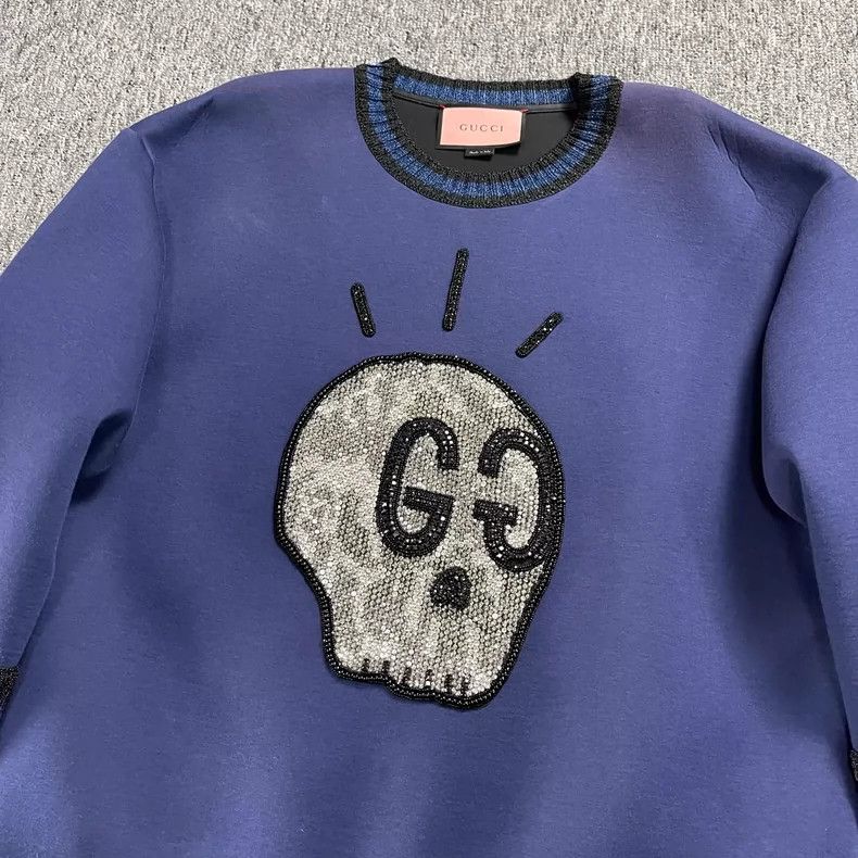 Gucci Gucci Space cotton sweatshirt skull double G sweatshirt 250 Size L / US 10 / IT 46 - 5 Thumbnail