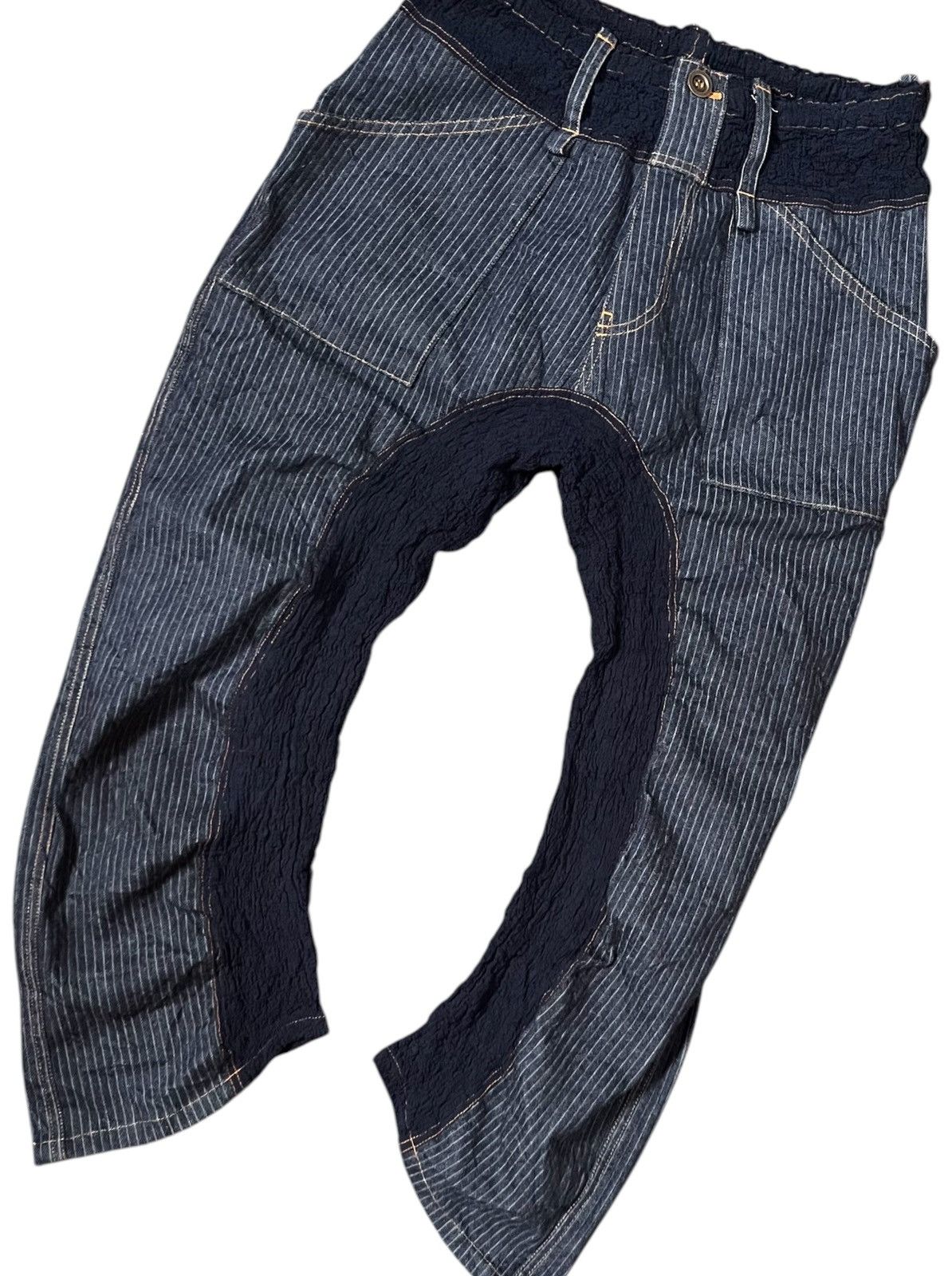 Homme Plisse Issey Miyake *FINAL DROP* issey miyake hybrid striped circular trousers Size US 27 - 2 Thumbnail