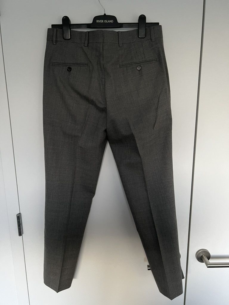 Club Monaco Made in the USA Slim Fit Grey Trousers Size 32 Size 38R - 2 Thumbnail