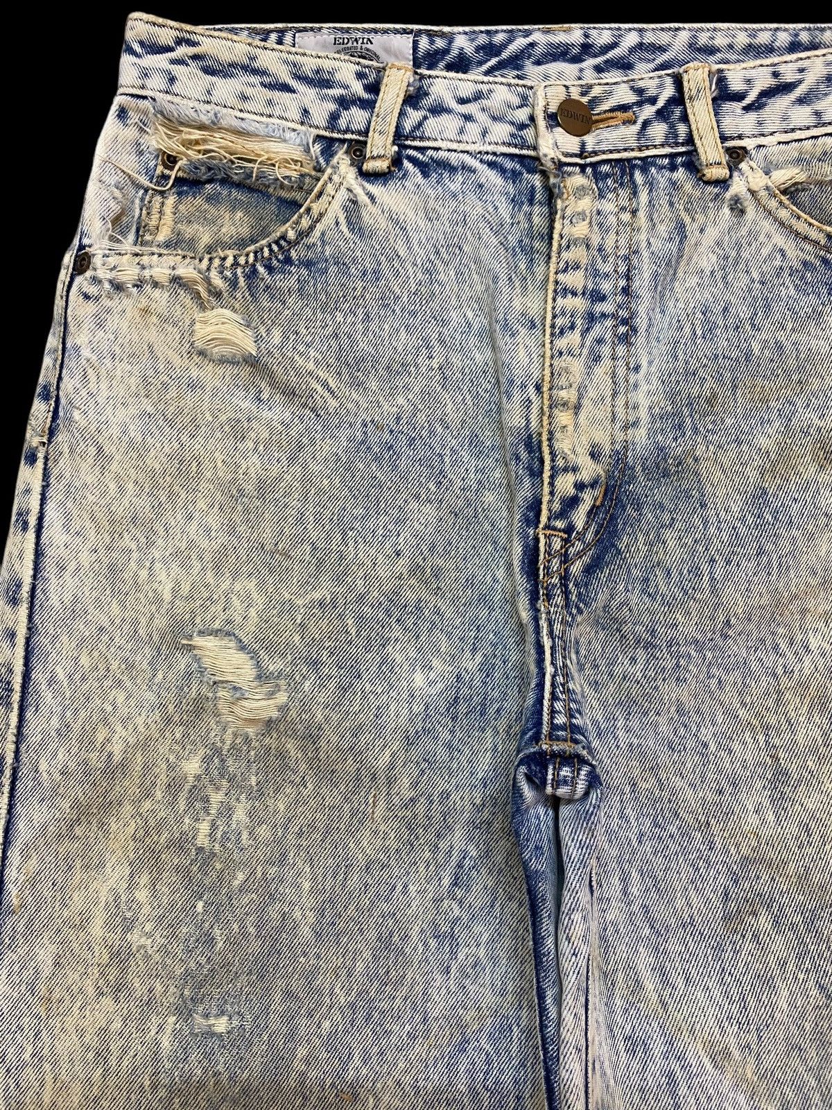 Edwin Vintage Edwin International Basic Acid Wash Distressed Jeans Size US 29 - 5 Thumbnail