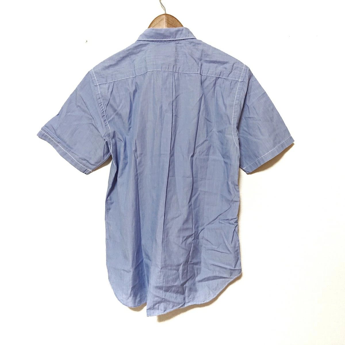 Comme des Garcons Homme Shirt short-sleeved plain chest pocket cotton Blue Size US L / EU 52-54 / 3 - 2 Thumbnail