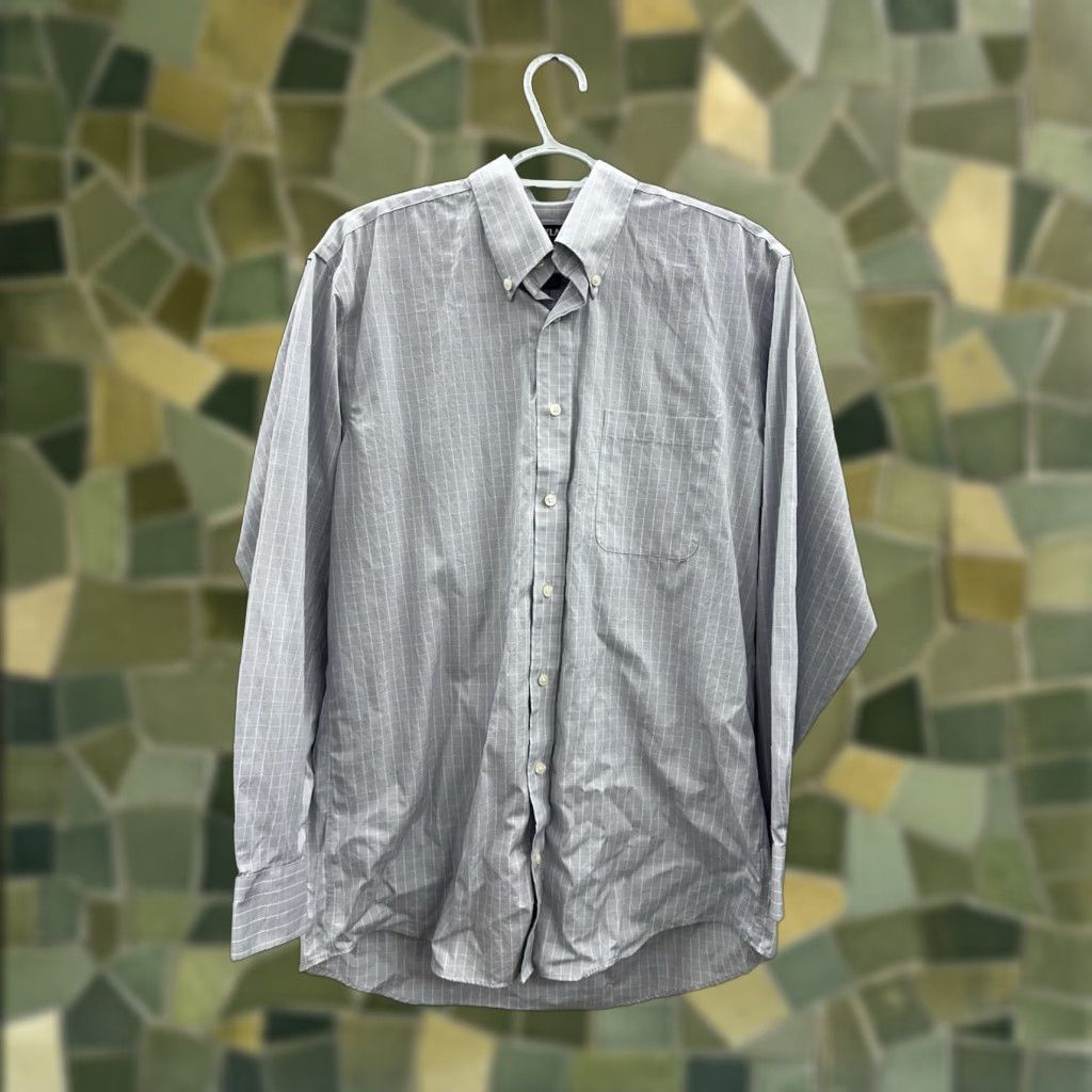 Vintage Kirkland Signature Button-Up Shirt Mens 15.5 Long Sleeve Plaid Cotton Regular Classic Outdoor Size US L / EU 52-54 / 3 - 1 Thumbnail