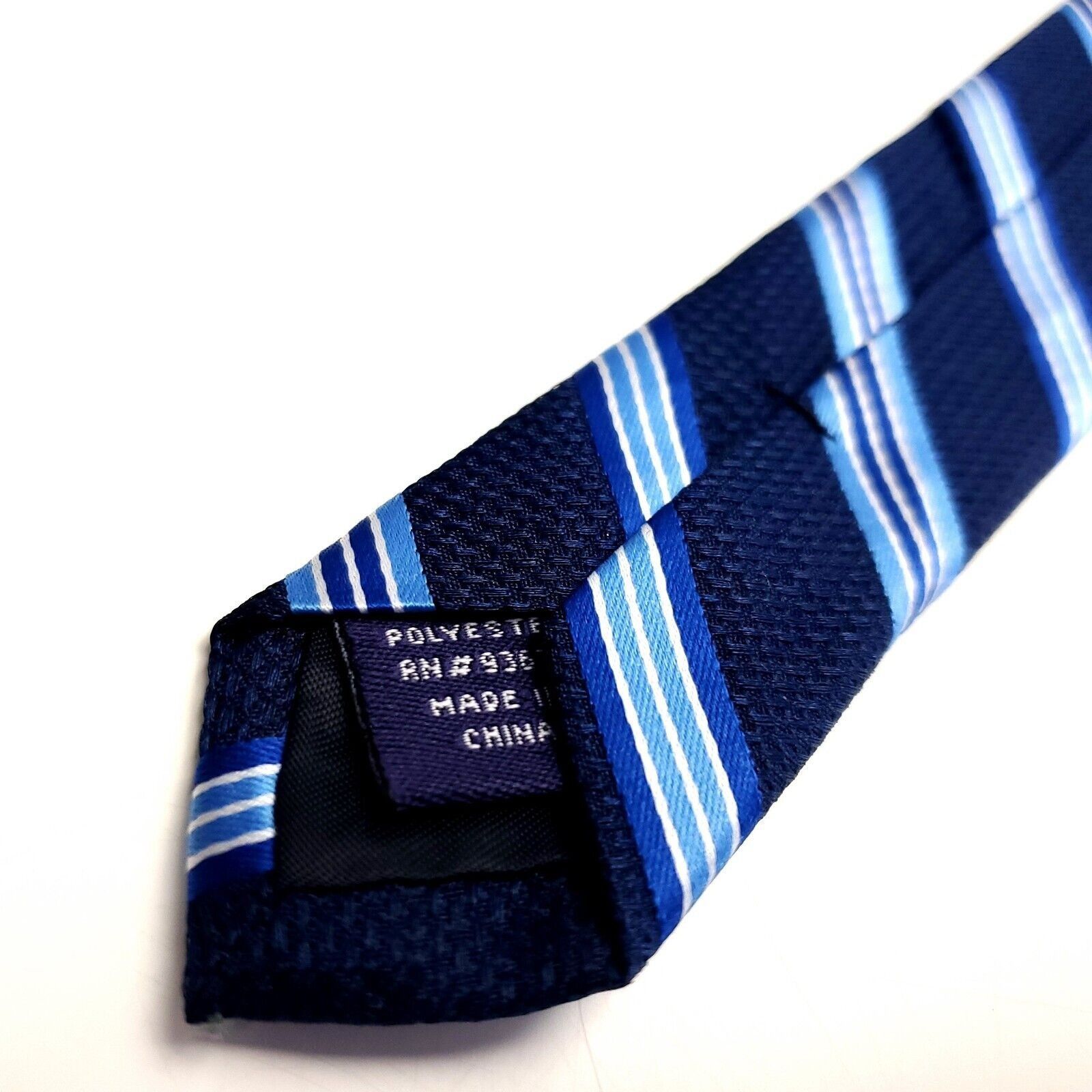 Stafford Stafford Blue Silk Tie Woven Striped Size ONE SIZE - 5 Thumbnail