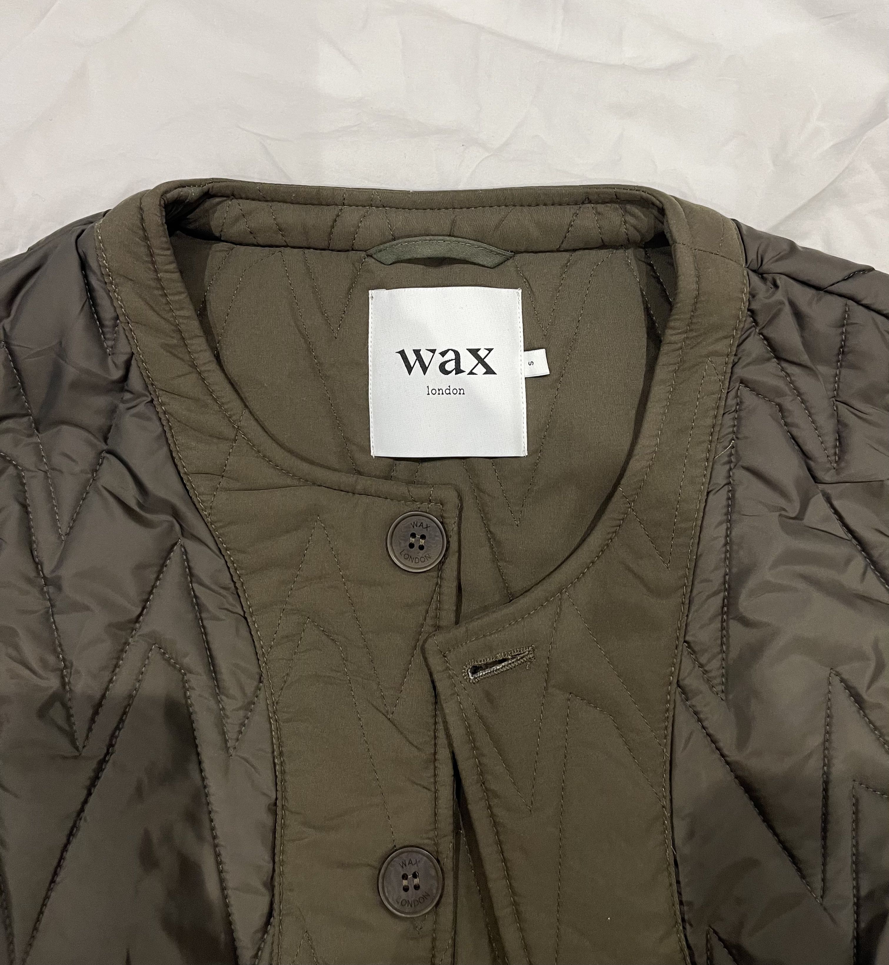 Wax London Wax London Sung Quilted Gilet (Khaki) Size US S / EU 44-46 / 1 - 5 Thumbnail
