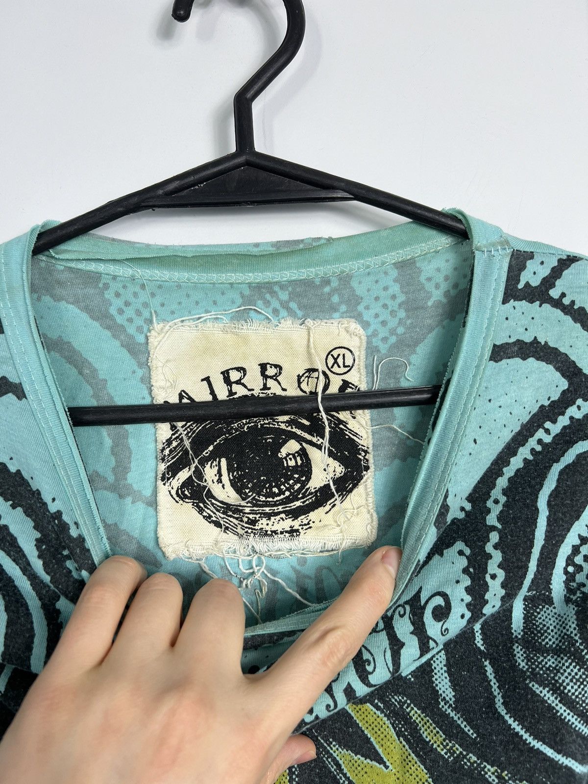 Vintage Tshirt Mirror Affliction Skull Vintage Y2K Size US XL / EU 56 / 4 - 3 Thumbnail