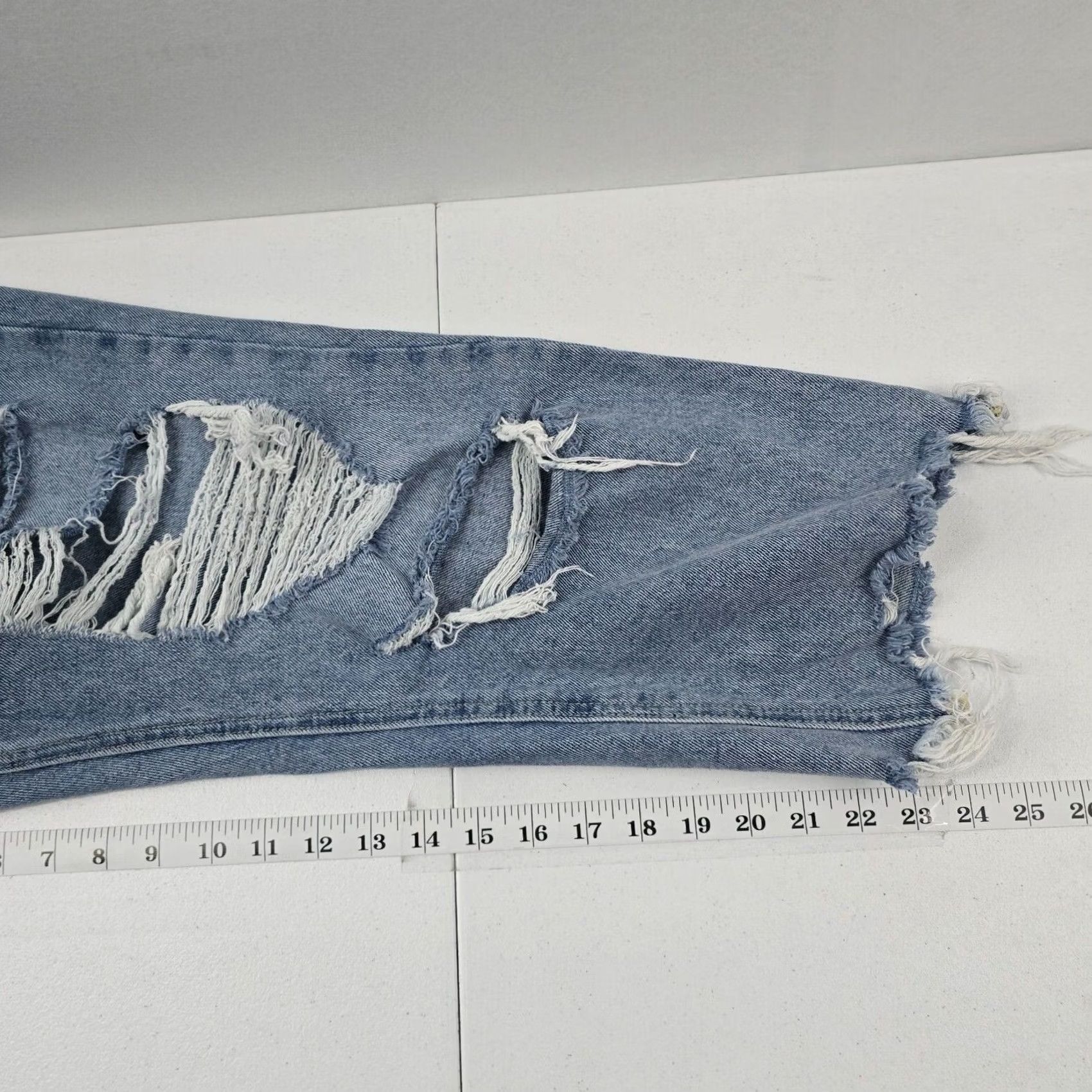 Vintage KanCan Jeans Distressed Light Wash Ankle Straight 30 Womens Blue 210310 Size 30" / US 8 / IT 44 - 7 Thumbnail