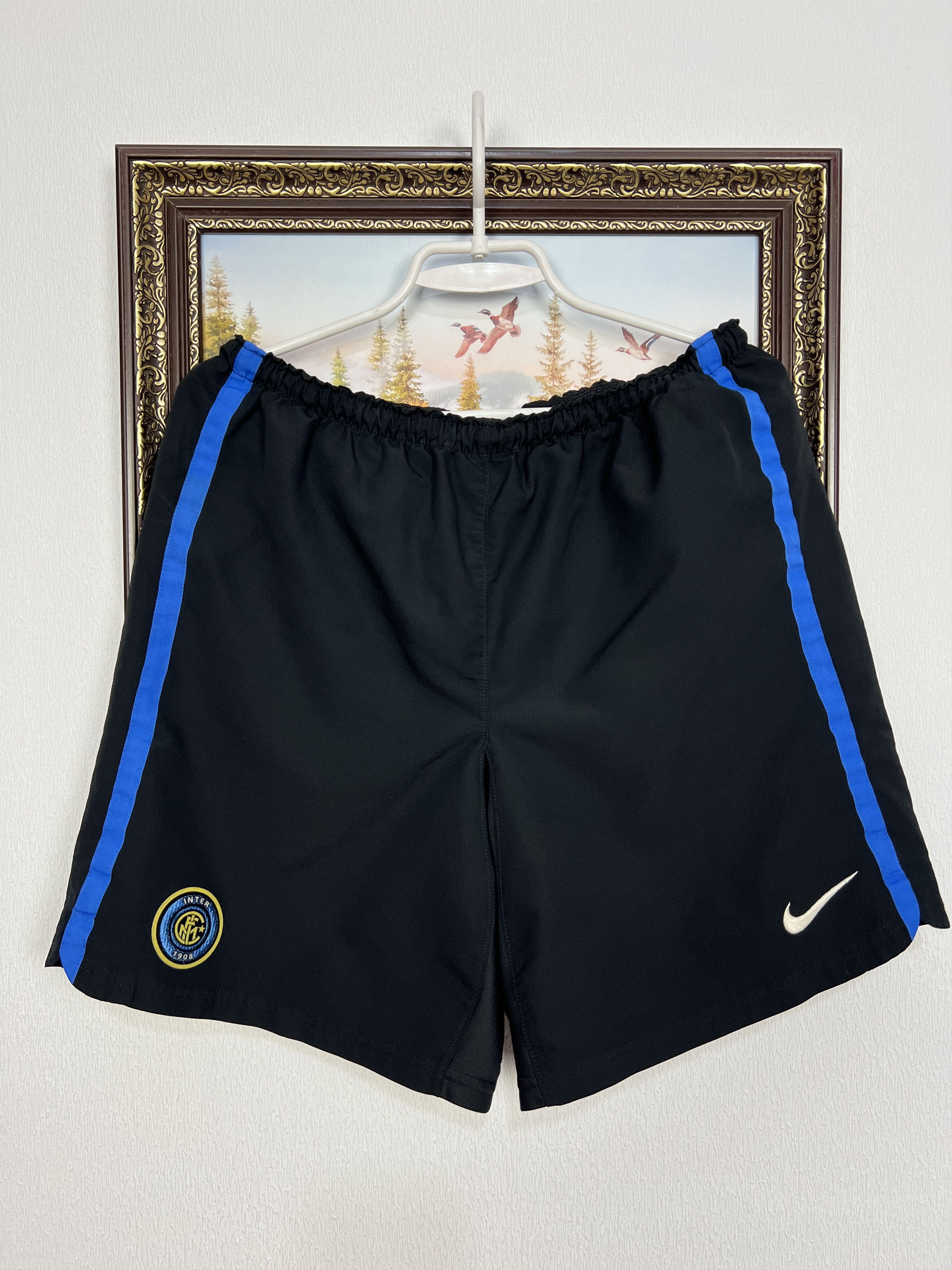 Nike Vintage 2000's Inter Milan Football Athletic Shorts Rare Size US 32 / EU 48 - 1 Thumbnail