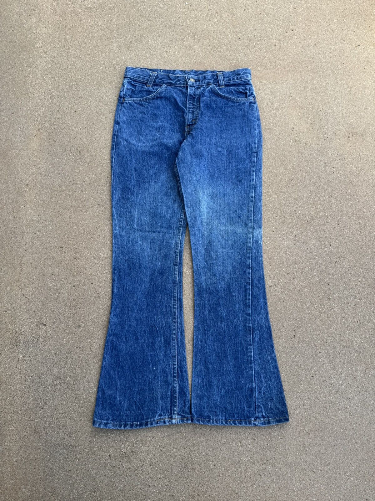 Levi's Vtg 70’s Levi’s 646 Orange Tab Bellbottom Flare Jeans 29x29 Size US 29 - 1 Thumbnail