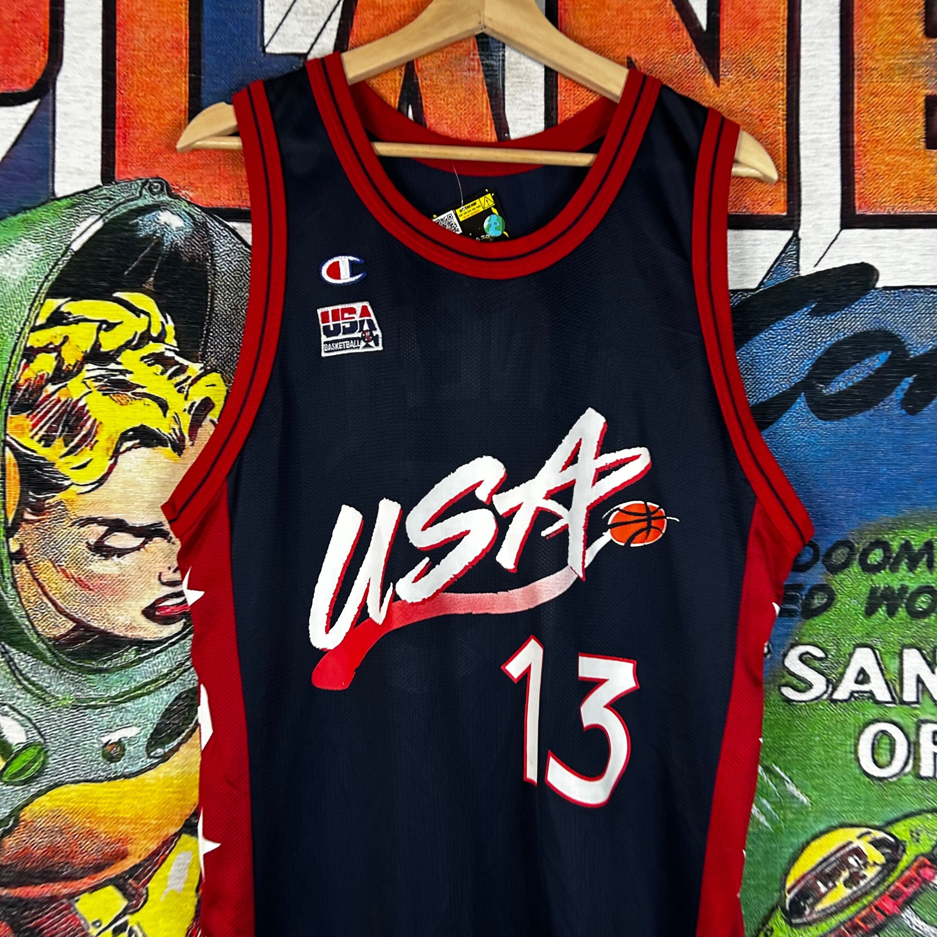 Vintage Vintage 90s Olympic Dream Team USA Basketball Shaq Jersey S Size US S / EU 44-46 / 1 - 4 Thumbnail