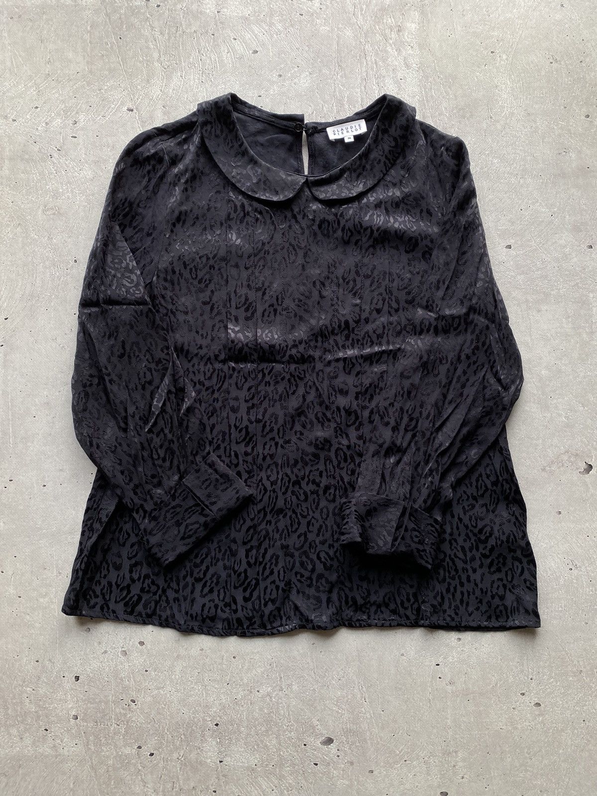 Other Rare Claudie Pierlot Viscose Black Polo Multilogo Blouses Size XS / US 0-2 / IT 36-38 - 2 Thumbnail