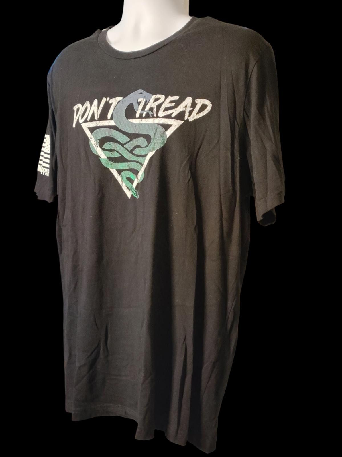 Nine Lives Men's Black 'Don't Tread' Graphic T-Shirt Size US XXL / EU 58 / 5 - 5 Thumbnail