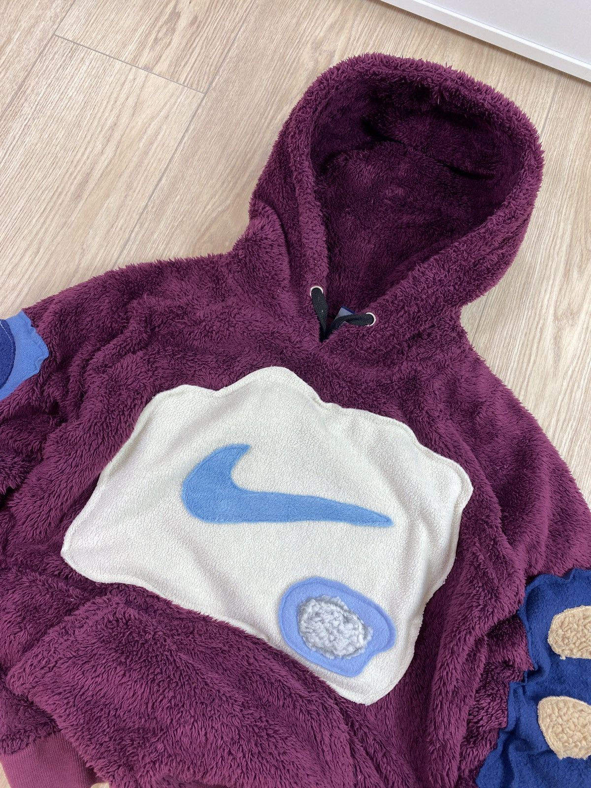 Nike × Vintage Vintage Nike Custom UFO Center Swoosh Oversize Hoodie Y2K UK Size US S / EU 44-46 / 1 - 5 Thumbnail