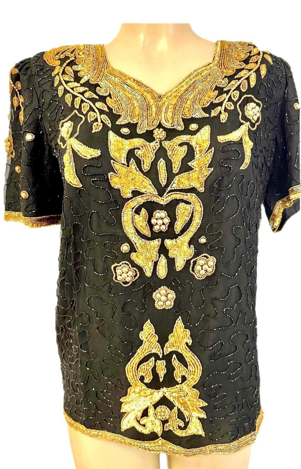 Other Sequin Top Black Gold size 8 Size M / US 6-8 / IT 42-44 - 1 Thumbnail
