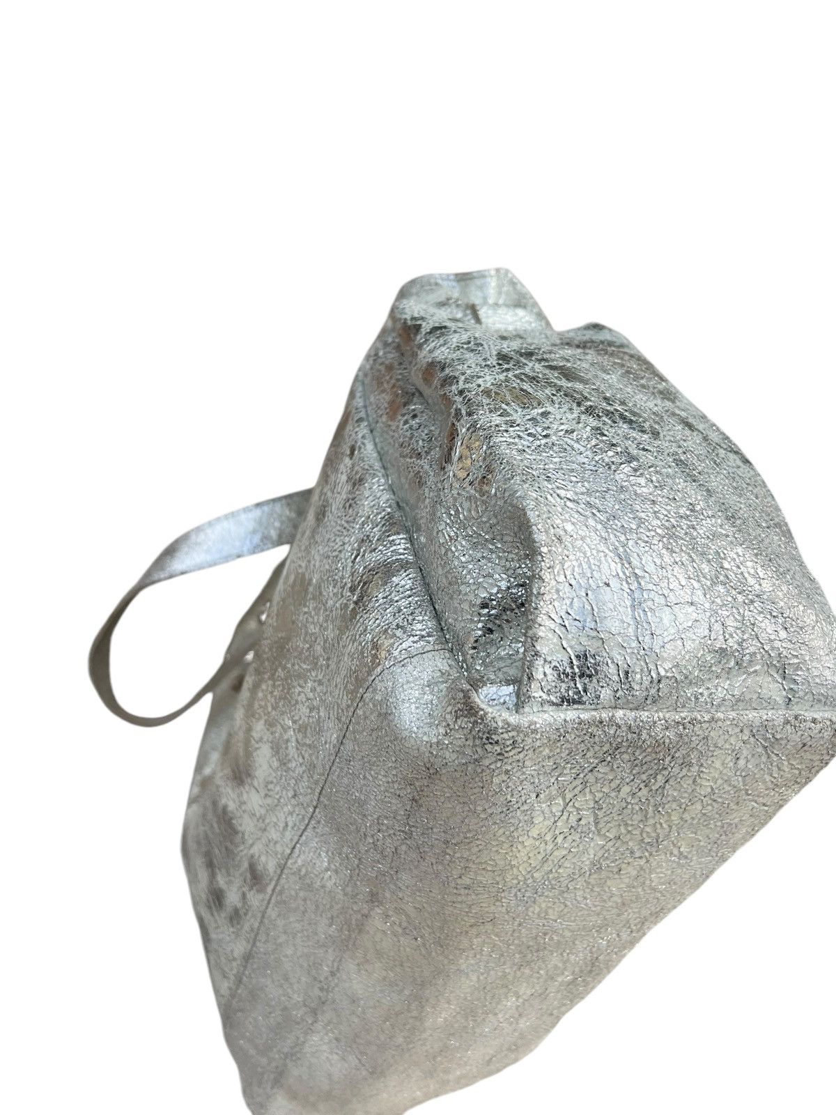 Bag × Issey Miyake × Leather Vintage Zucca Japan Cracked Distress Patina Leather Tote Bag Size ONE SIZE - 15 Thumbnail