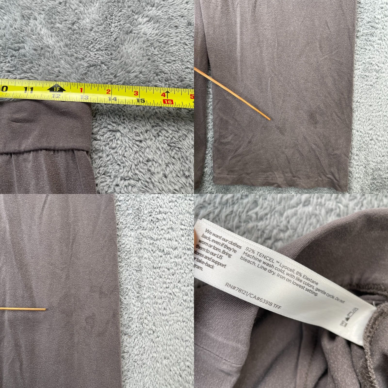 Eileen Fisher Eileen Fisher Pants Womens XS Brown Stretch Jersey Knit Straight Leg High Rise Pants Redo? Size XXS / US 00 / IT 34 - 8 Thumbnail