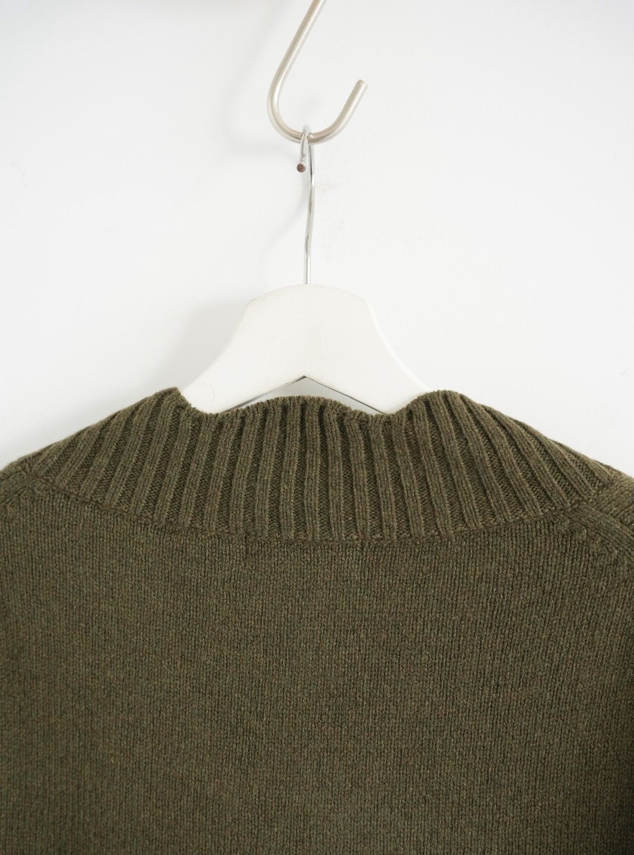 Yohji Yamamoto Yohji Yamamoto 24AW Wavy Collar Olive Green Sweater Size US L / EU 52-54 / 3 - 4 Thumbnail