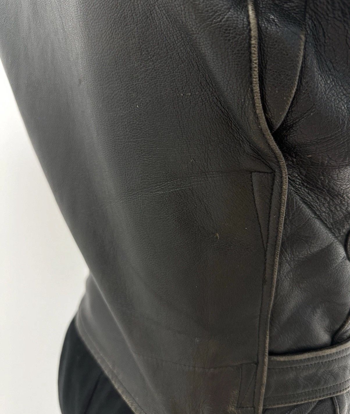 Other Vintage 1980s Mens Leather Biker Moto Jacket Rare Black Size US S / EU 44-46 / 1 - 14 Thumbnail
