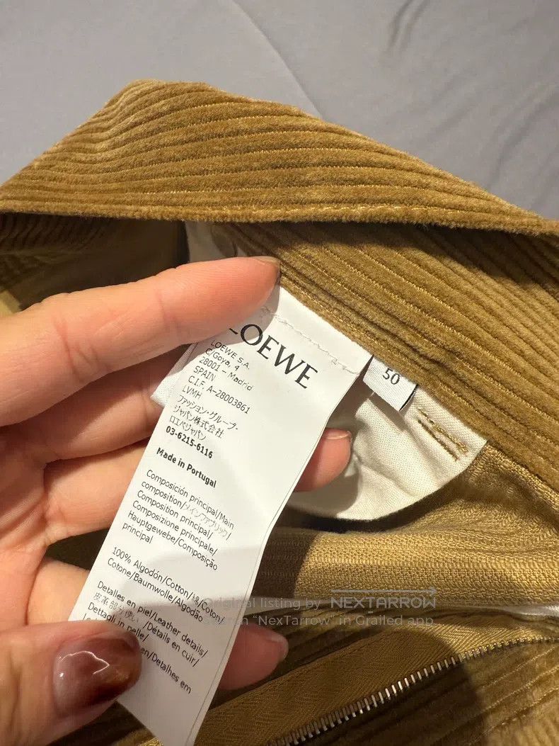 Loewe Loewe Men's Khaki Corduroy Pants Size US 34 / EU 50 - 5 Thumbnail