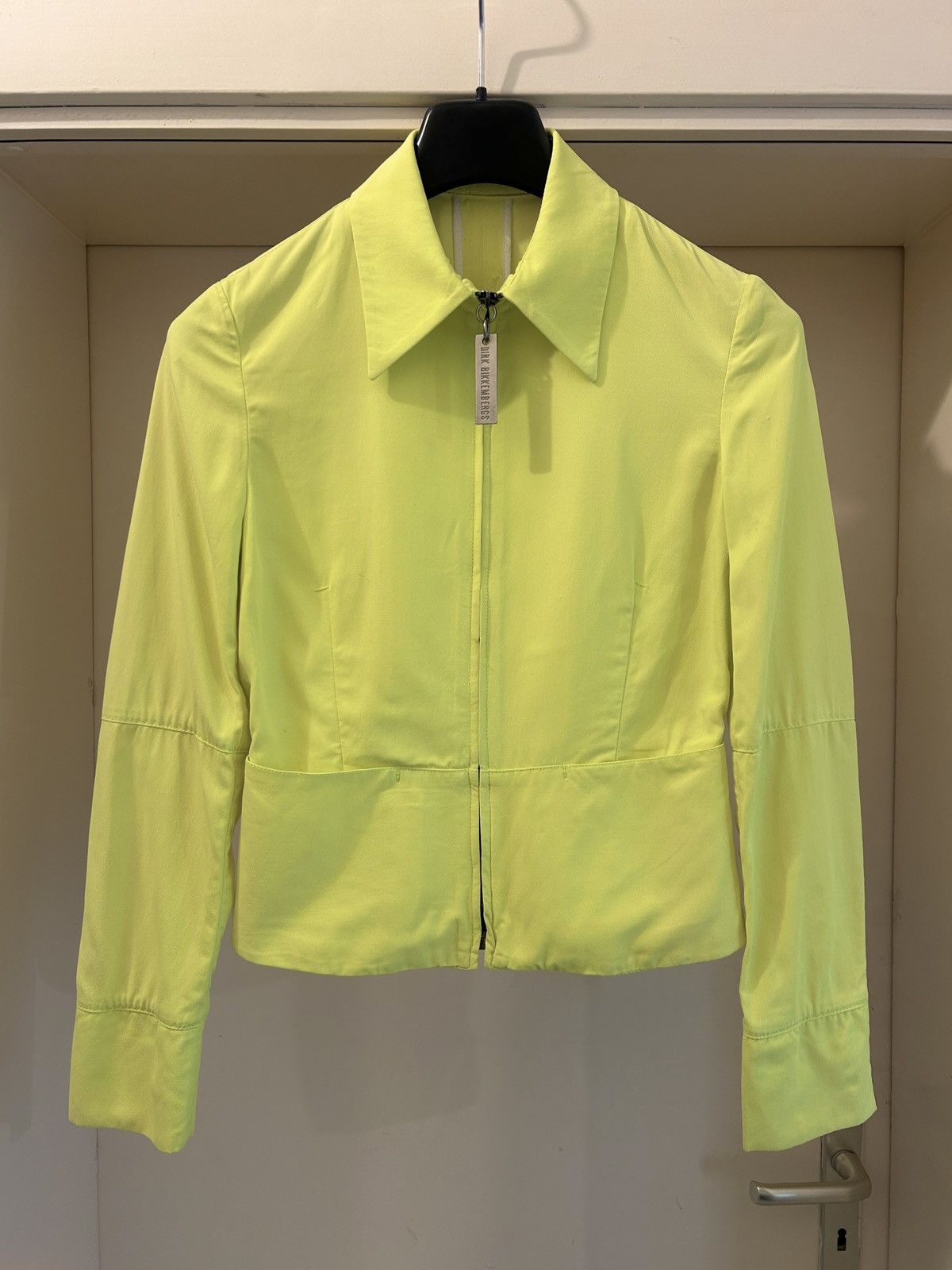 Dirk Bikkembergs S/S 1997 neon yellow open vent slits short jacket Size M / US 6-8 / IT 42-44 - 3 Thumbnail