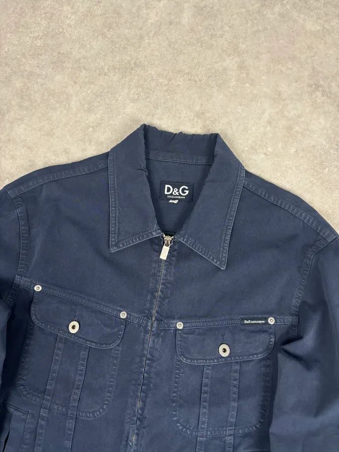 Dolce & Gabbana 2000s Dolce & Gabbana Navy Workwear Denim Jacket Size US L / EU 52-54 / 3 - 5 Thumbnail