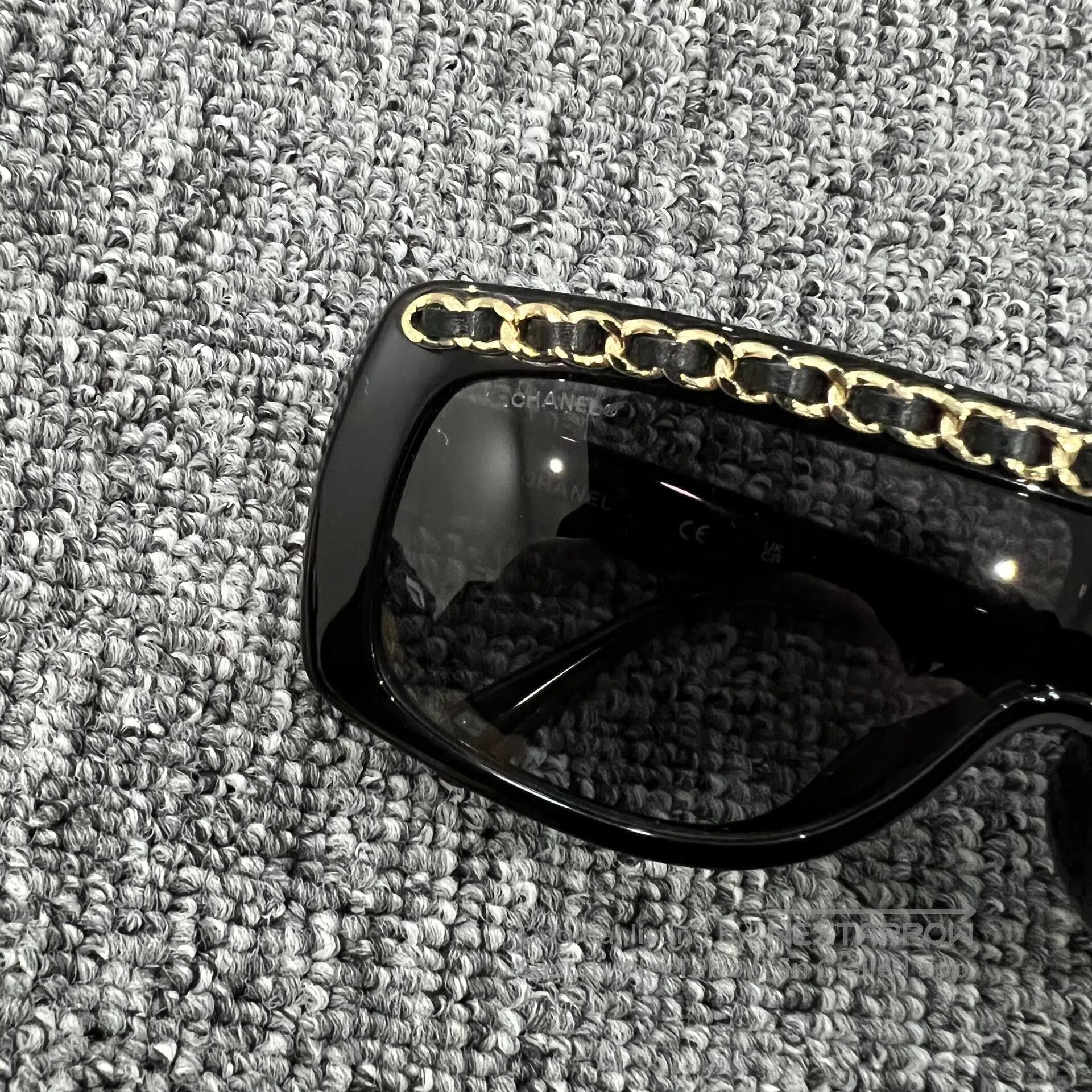 Chanel Chanel Beaded chain with double C logo sunglasses| Size ONE SIZE - 4 Thumbnail