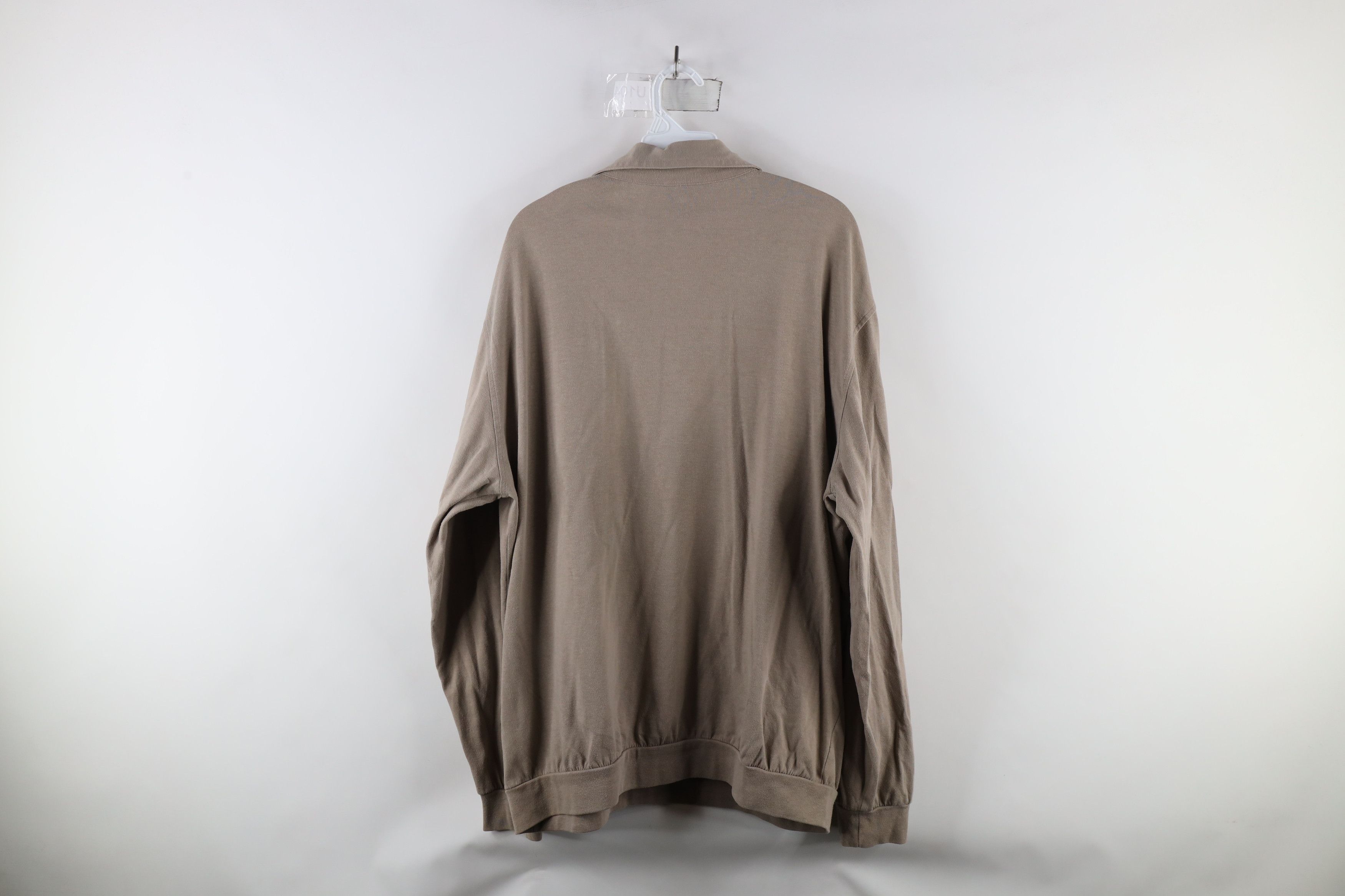 Vintage Vintage 90s Streetwear Collared Pullover Polo Shirt Beige Size US XL / EU 56 / 4 - 6 Thumbnail