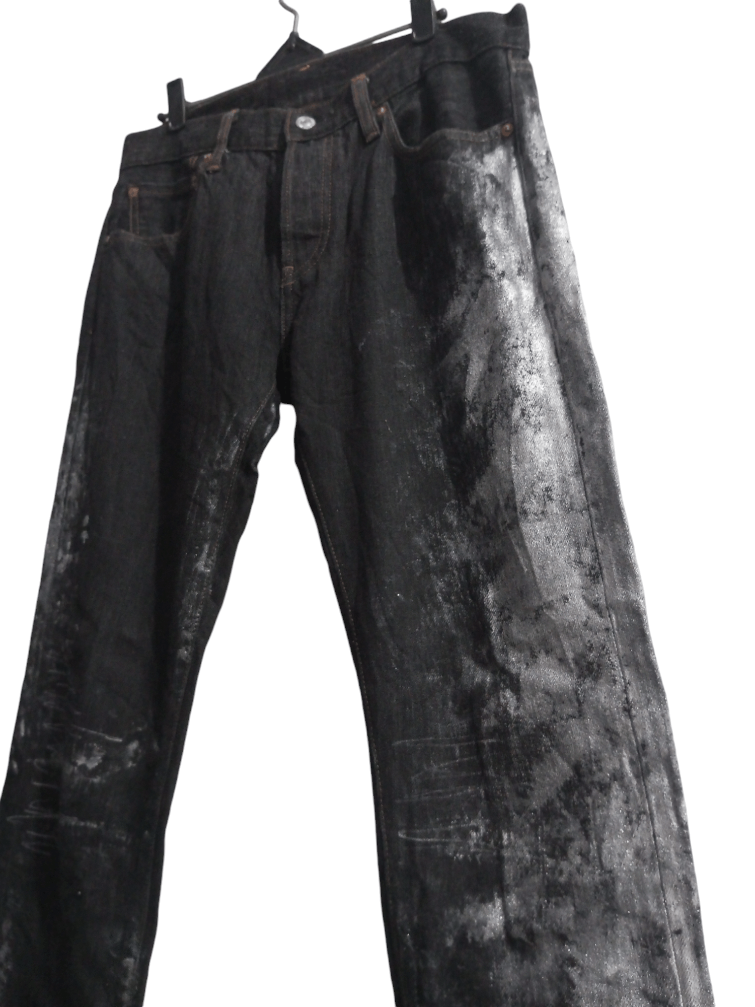 Uniqlo Vintage Uniqlo Painted glitter jeans Size US 31 - 11 Thumbnail