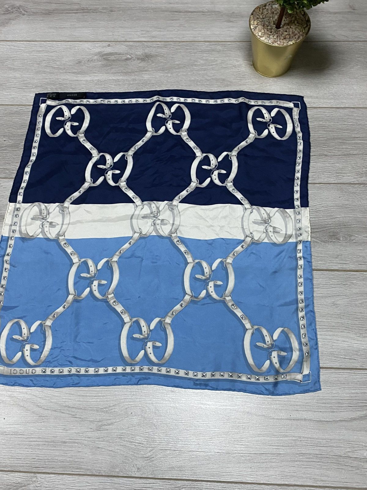 Gucci Gucci big GG monogram silk square scarf RARE Size ONE SIZE - 8 Thumbnail