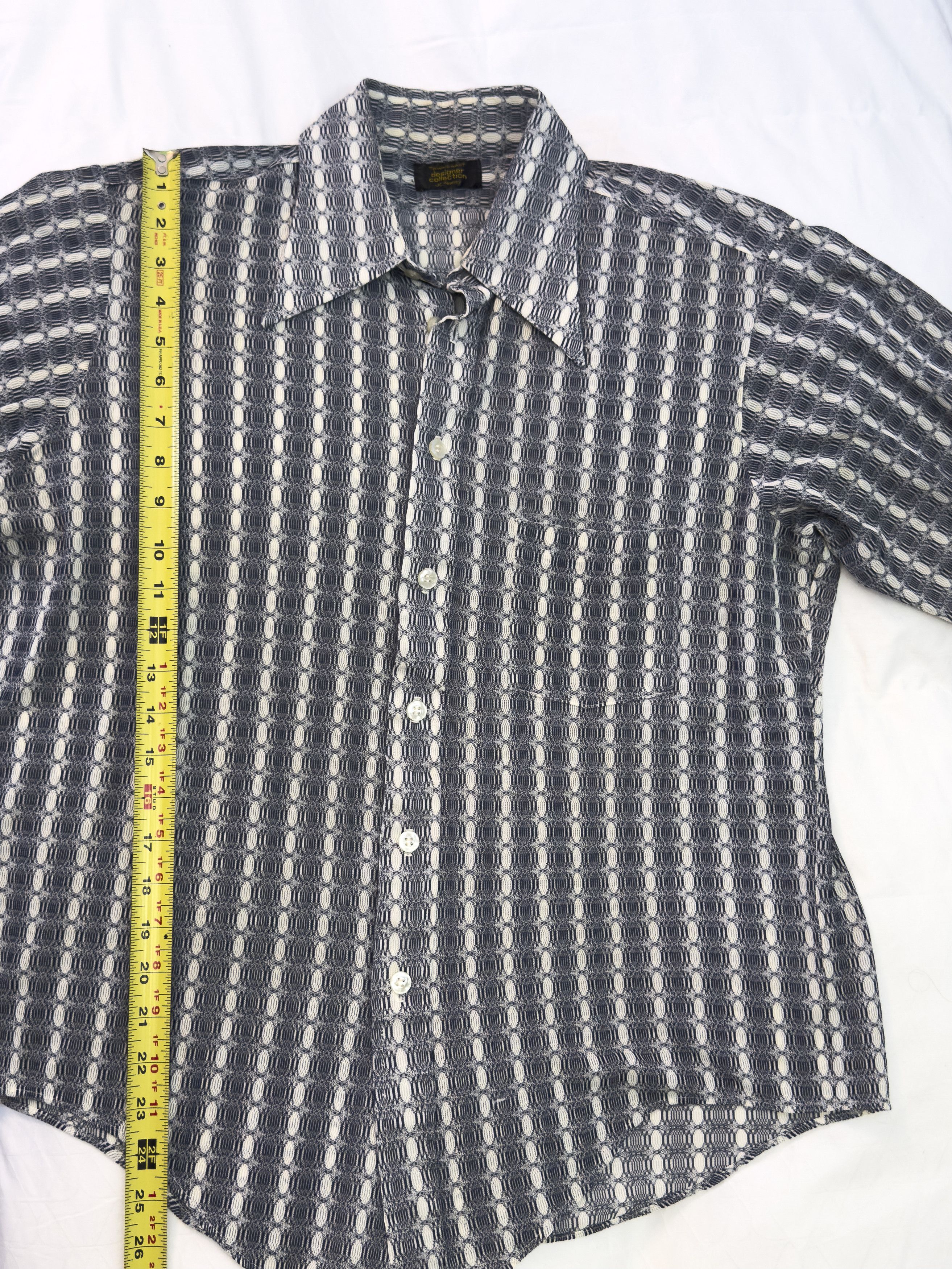 JCPenney Vintage 70s JCP Towncraft Designer Collection Disco Shirt Size US M / EU 48-50 / 2 - 7 Thumbnail